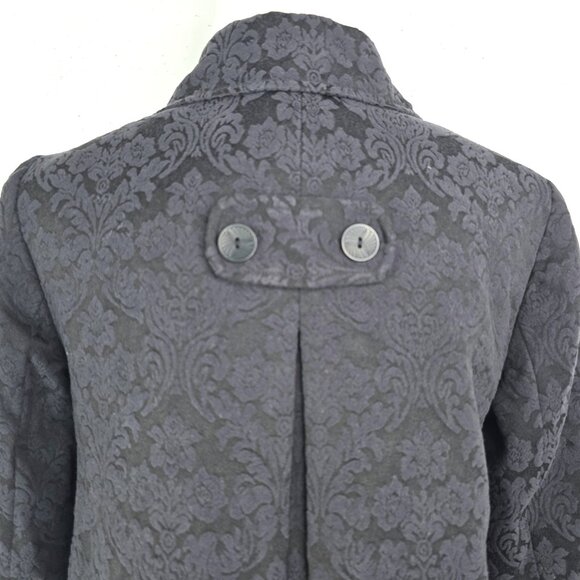 J. Jill Black 6 Petite Button Front JAquard Damask Blazer Jacket - Picture 7 of 9